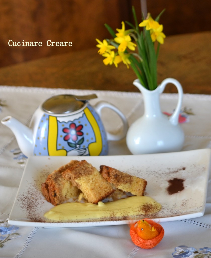 Colomba e crema pasticcera