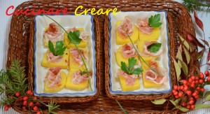 quadratini di polenta pancetta e paprika