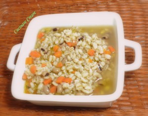 Orzo perlato e fagioli dell'occhio