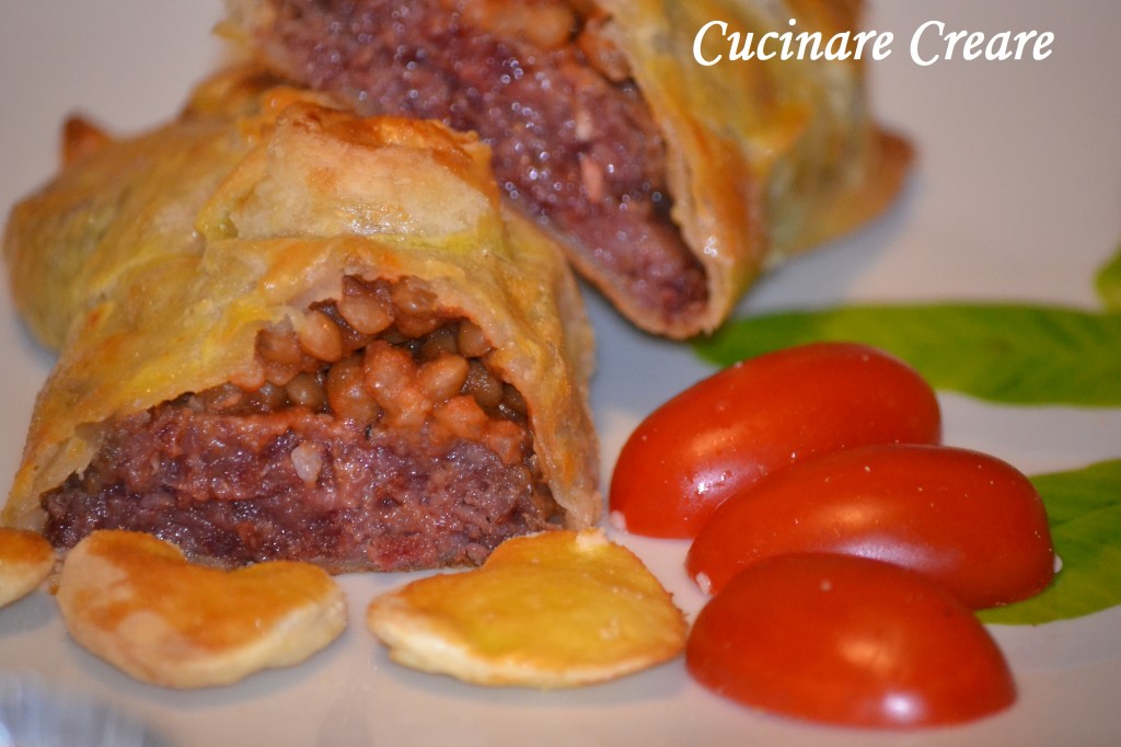 Cotechino e lenticchie in crosta