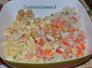 Riso freddo e pesce