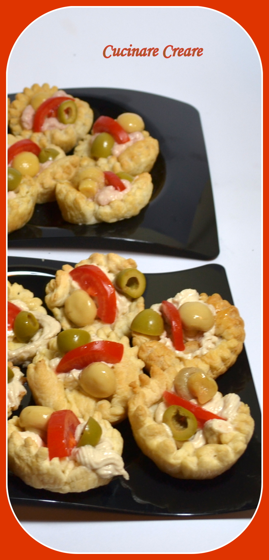 Tortine con mousse di prosciutto