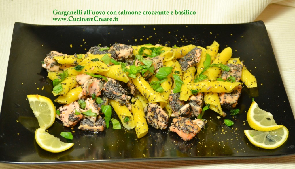 Garganelli con salmone croccante (1)