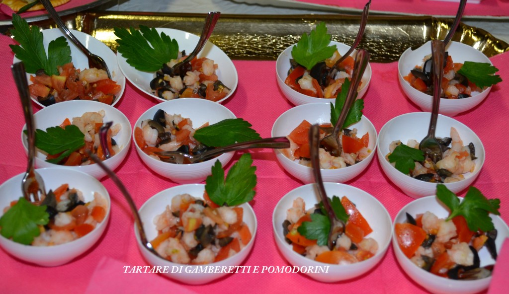 tartare di gamberetti e pomodorini