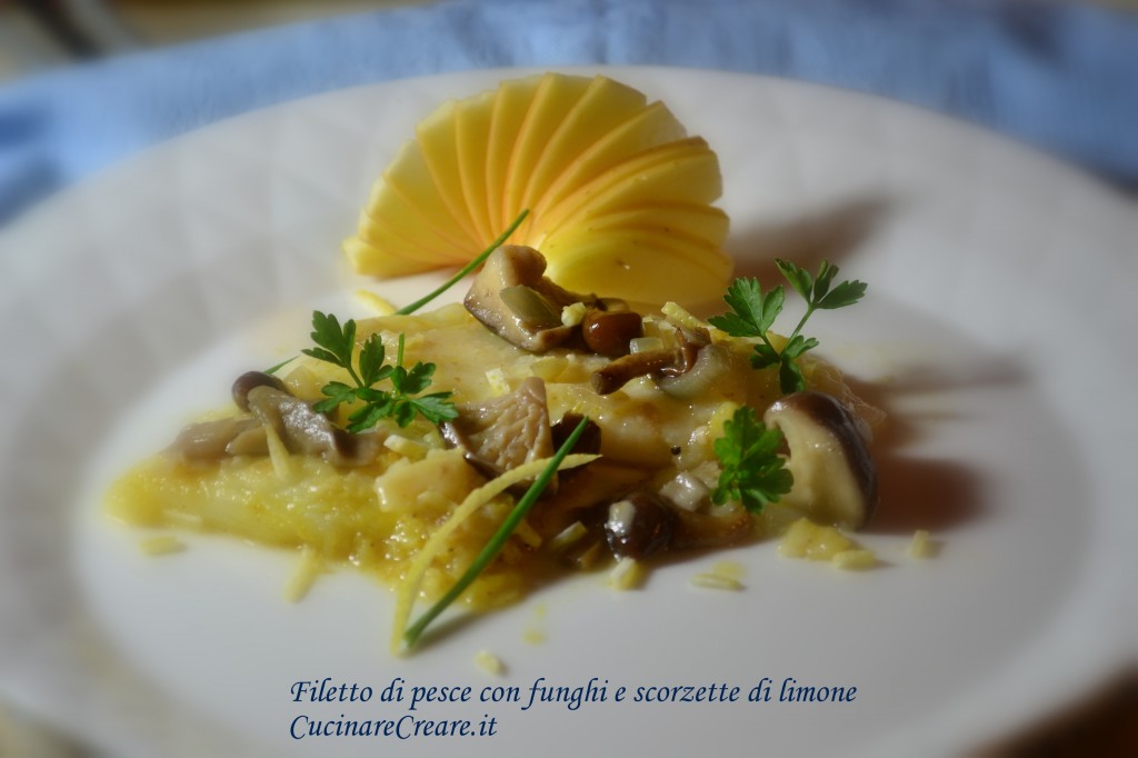 Filetto di pesce con funghi