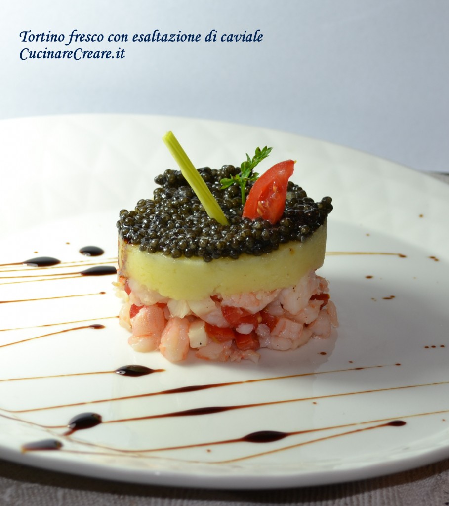 Tortio resco con caviale